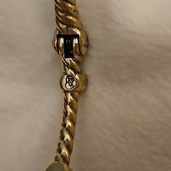 BRIGHTON Thin Pearl Crystal Monte Carlo Hinged Bangle Bracelet - Picture 8 of 9